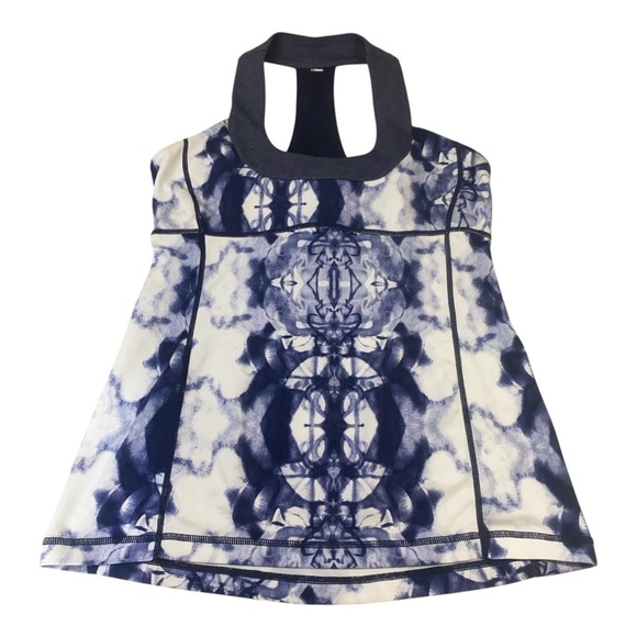 Lululemon‎ Blue and white sports built in bra tank top - Picture 2 of 7